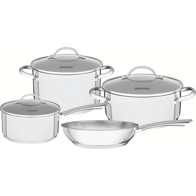 Una Stainless Steel Cookware Set, 7pc