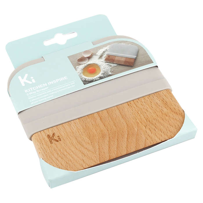 Silicone And Wood Dough Cutter & Scraper