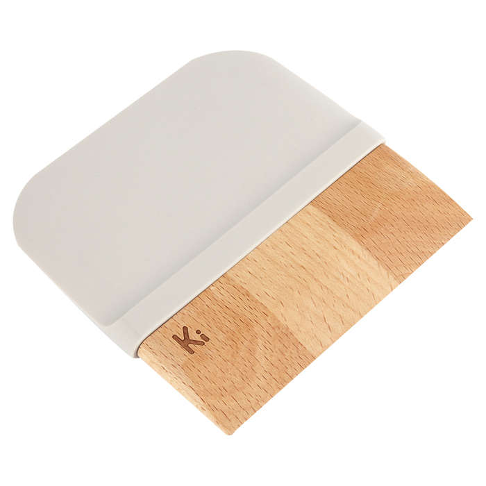 Silicone And Wood Dough Cutter & Scraper