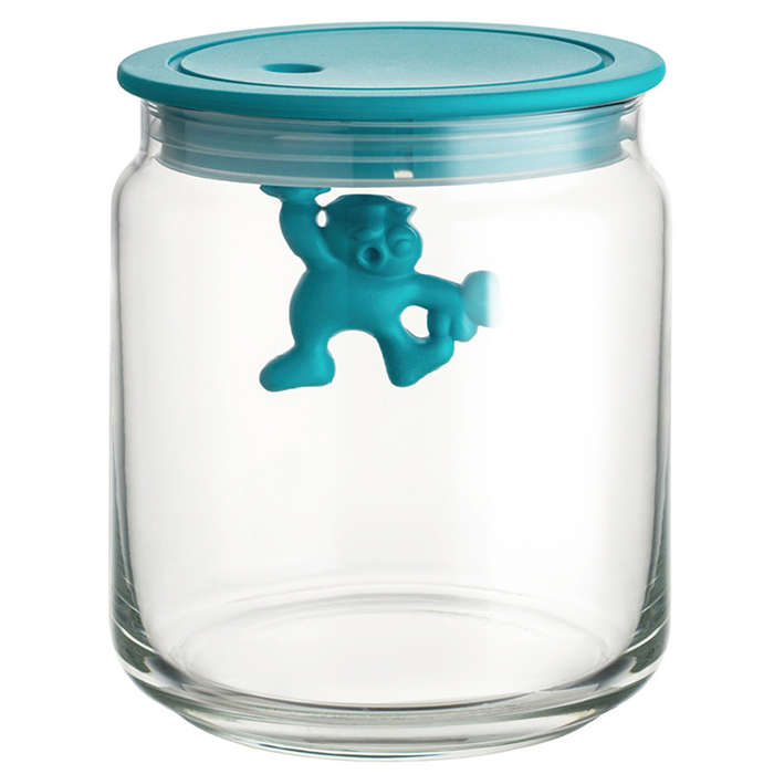 Gianni Glass Jar With Azure Lid