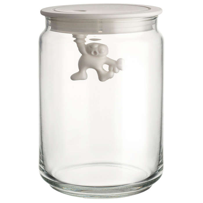 Gianni Glass Jar With White Lid
