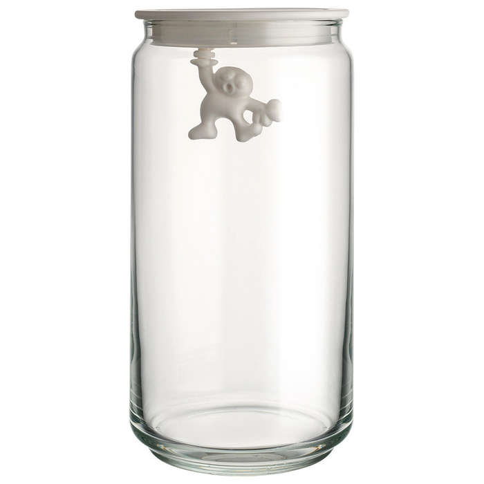Gianni Glass Jar With White Lid