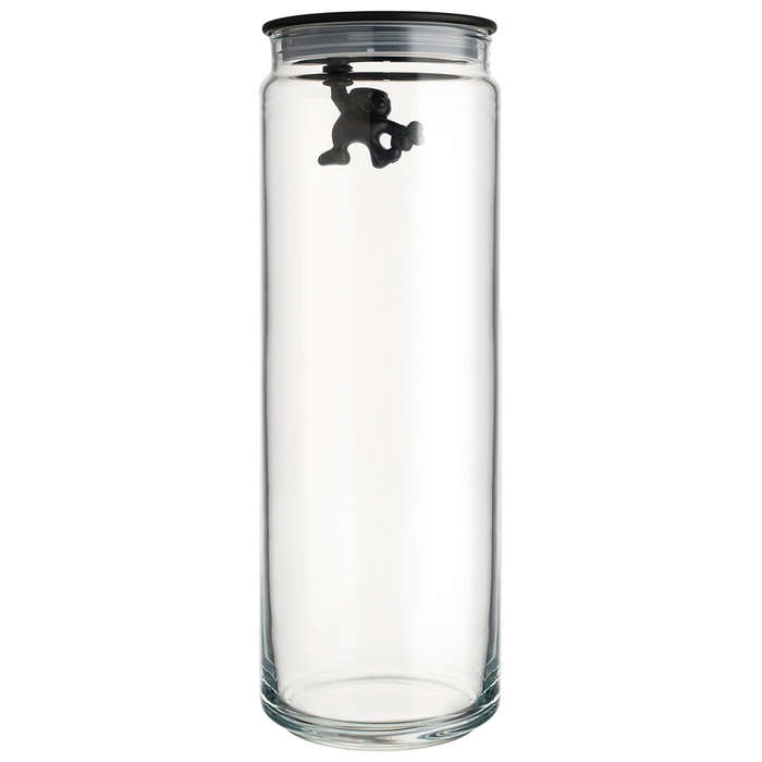 Gianni Glass Jar With Black Lid