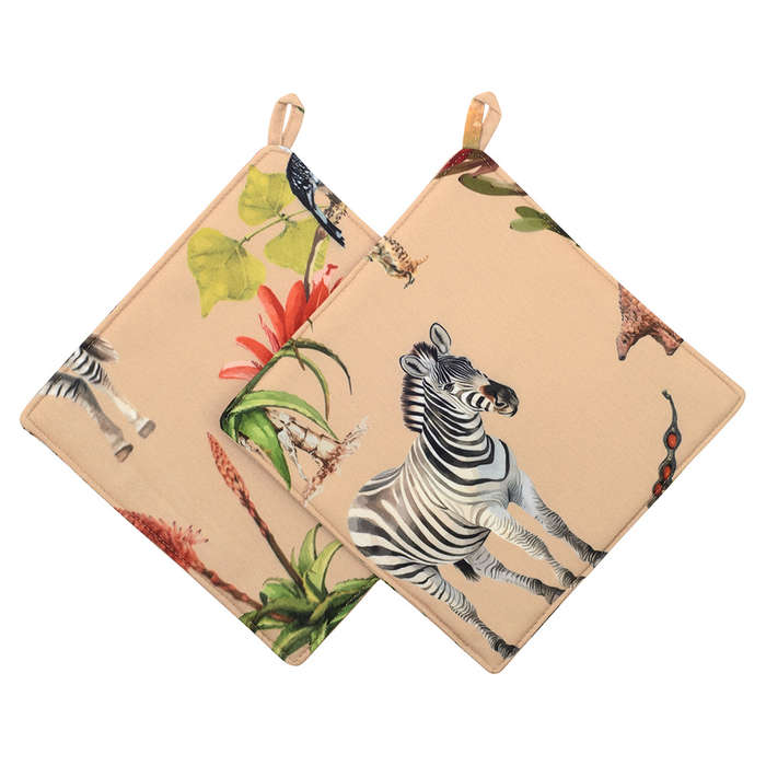 African Vibes Pot Holders, Set Of 2