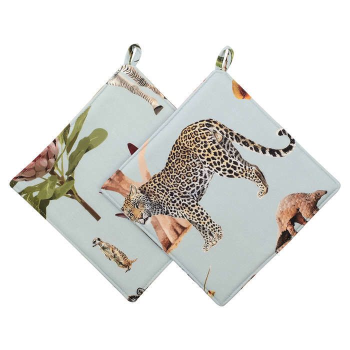 African Vibes Pot Holders, Set Of 2