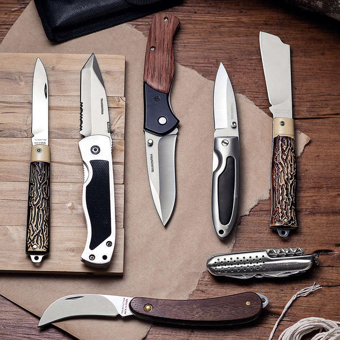 Curved Single Blade Pocket Knife