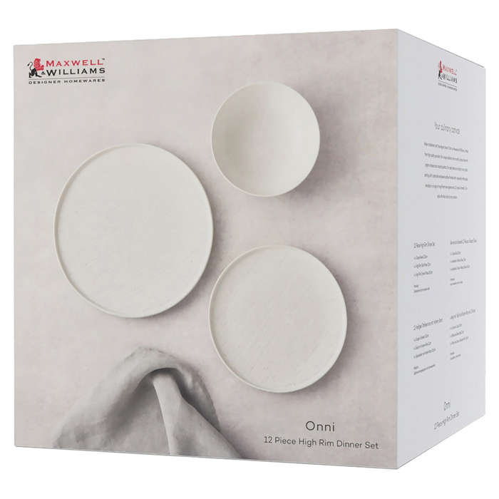 Onni High Rim Dinner Set, 12pc