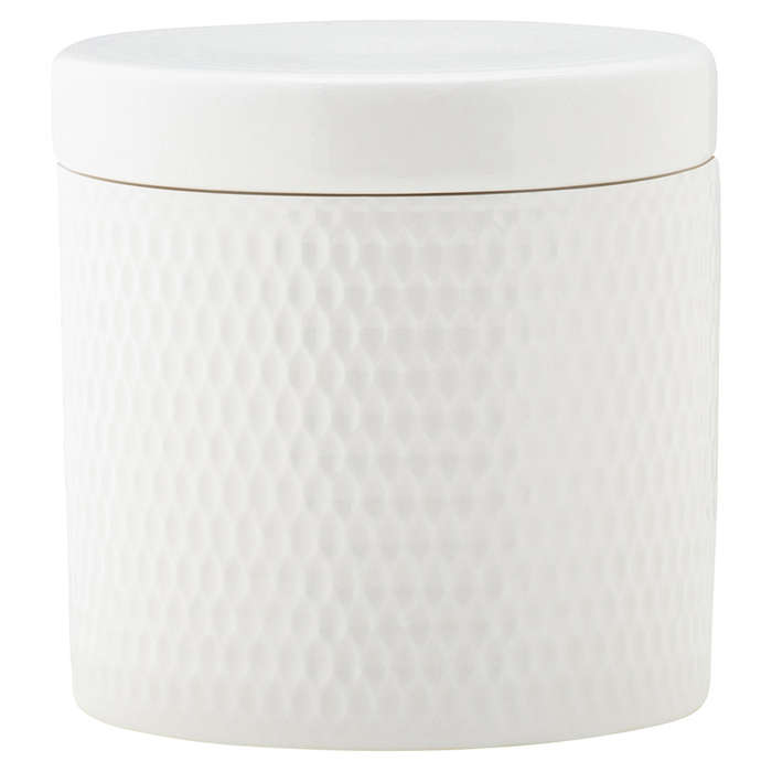 White Basics Diamonds Set Of 3 Canisters, 600ml