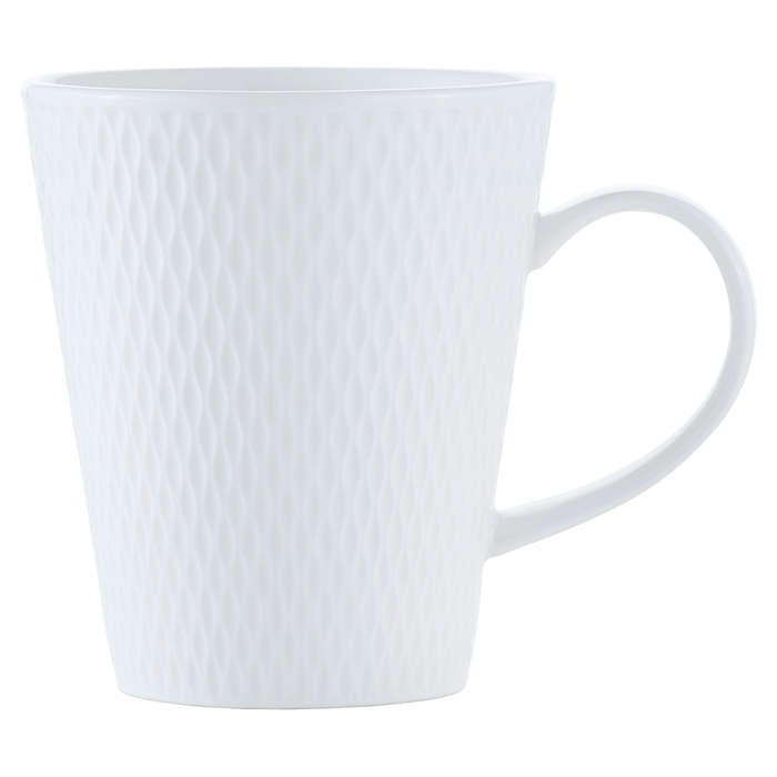 White Basics Diamonds Conical Mug