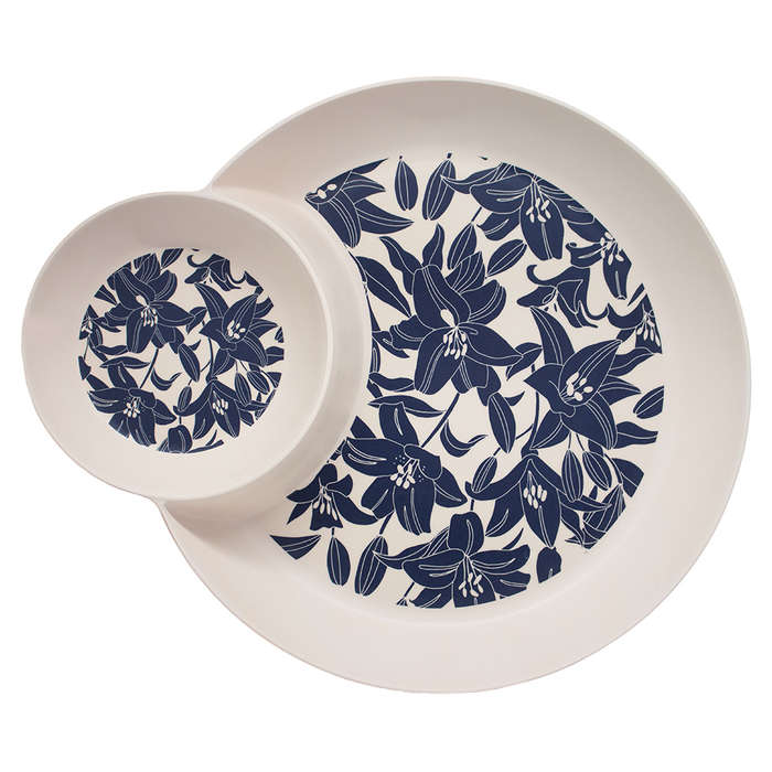 Bamboo Fibre Chip & Dip Platter, 38cm