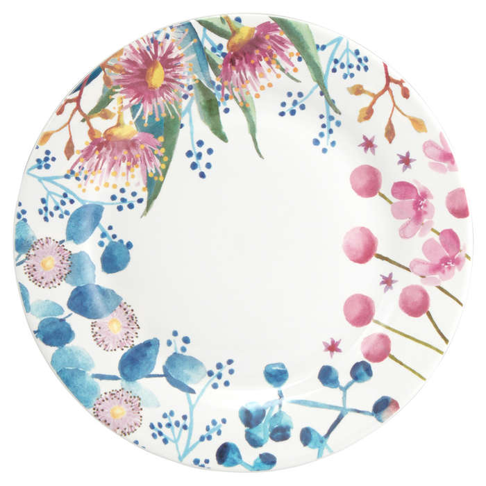 Botanic Gardens Eucalyptus Bloom Rim Dinner Set, 12pc