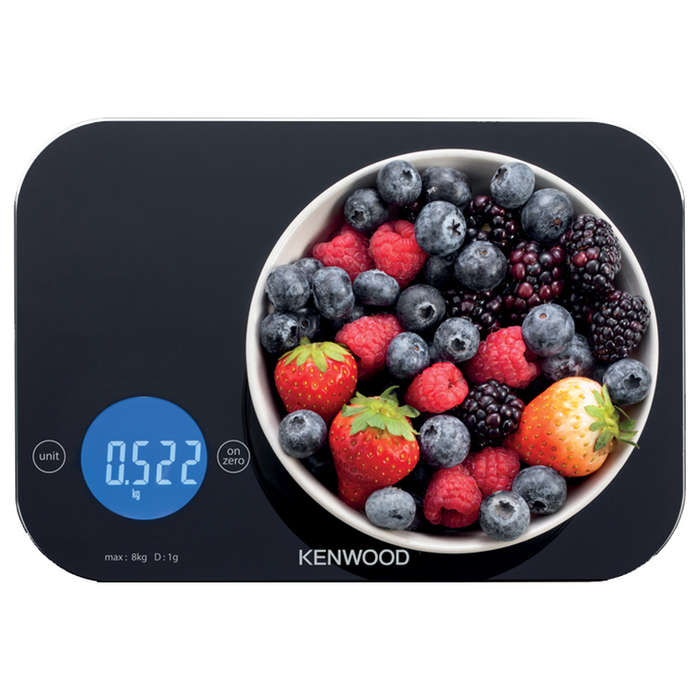 Black Tempered Glass Digital Kitchen Scale