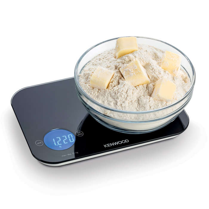 Black Tempered Glass Digital Kitchen Scale