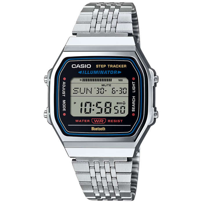 Retro Digital Unisex Bluetooth Step Tracker Wrist Watch, ABL-100WE