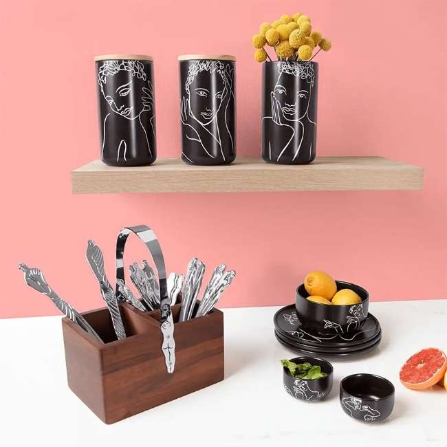 Black Sketchbook Large Canister Set