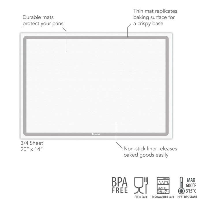 TrueBake Silicone Baking Mat, 51cm x 35.5cm