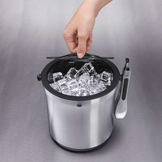 Stainless Steel Ice Bucket &amp; Tong Set