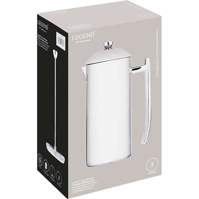 4 Cup Stainless Steel Cafetiere Plunger