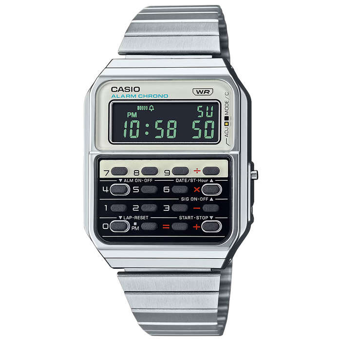 Retro Men's Databank Digital Wrist Watch, CA-500WE