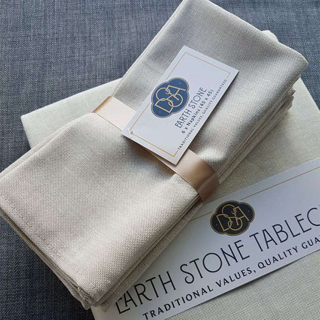 Natural Earth Stone Napkins, Set Of 6