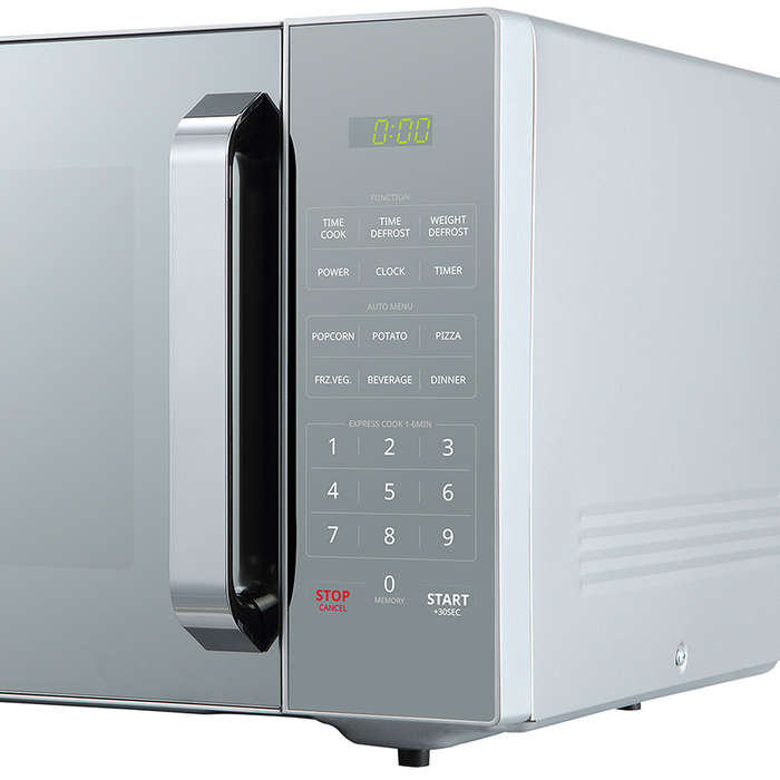 Electronic Silver Mirror Microwave Oven, 45L