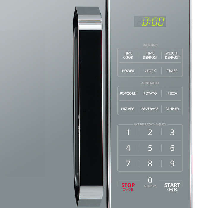 Electronic Silver Mirror Microwave Oven, 45L