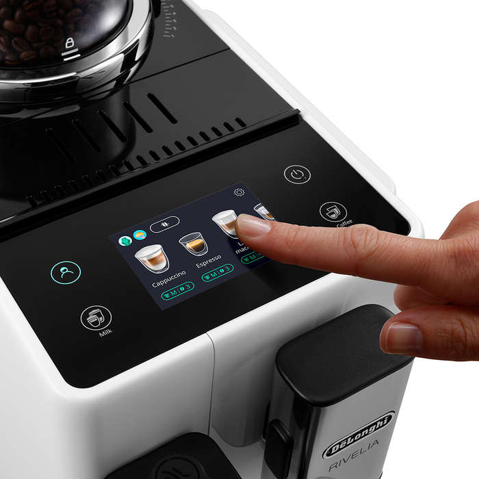 Rivelia Bean To Cup Fully Automatic Arctic White Coffee Machine