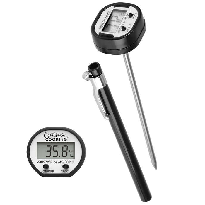Digital Food Thermometer With Clip Case