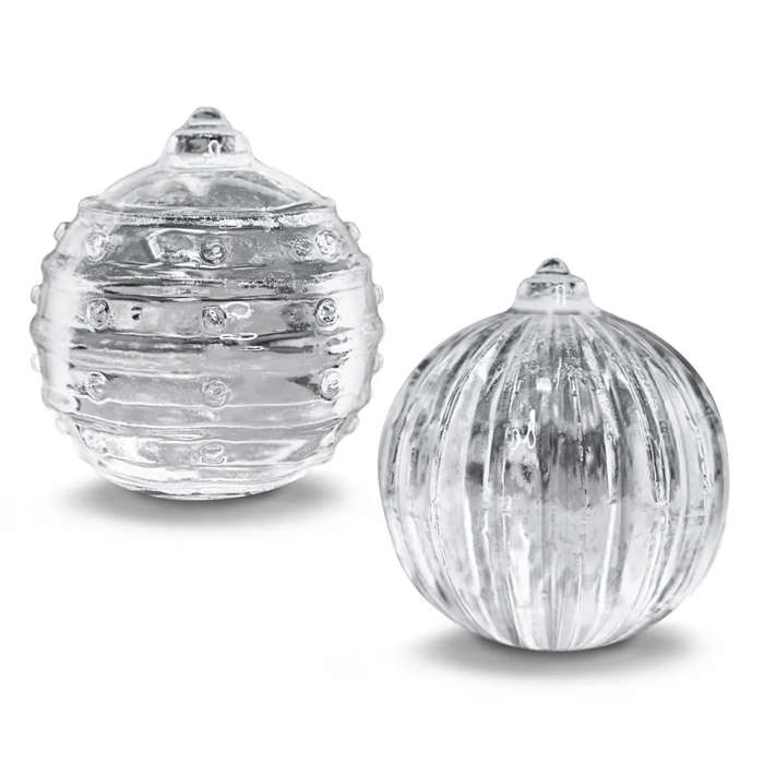 Dots & Stripes Festive Ornament Ice Moulds, Set of 2