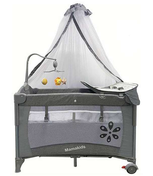 Mamakids Camp Cot - Sleepy Grey