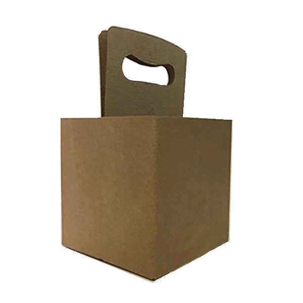 Cardboard Bottle Caddy - Holds 4 Bottles