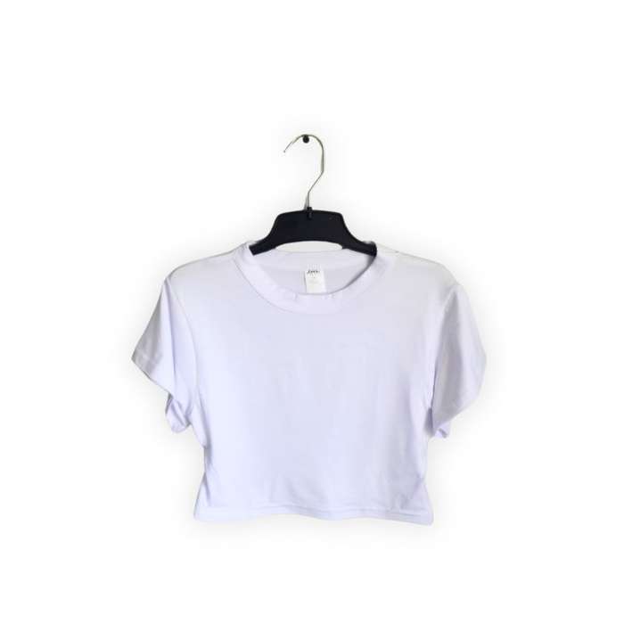 Cotton-Feel Polyester Crop Tops