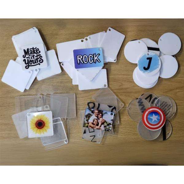Acrylic Keyring - Cast Acrylic - Sublimation And Vinyl