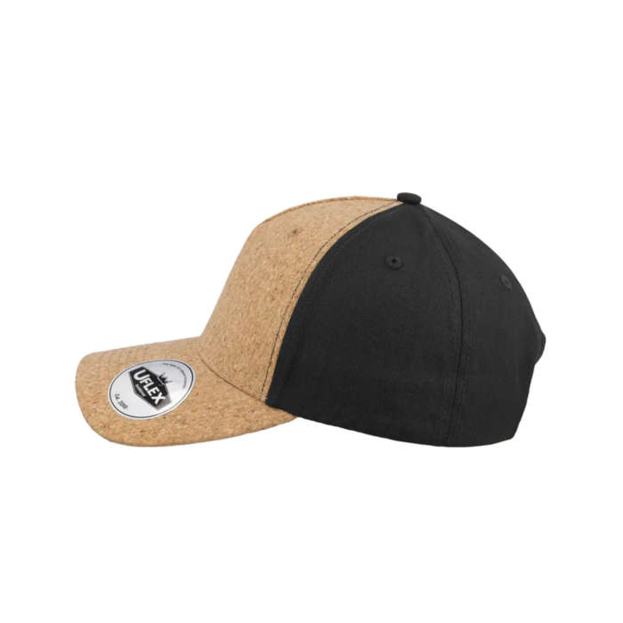 5 Panel Cap - Black - Cork Front