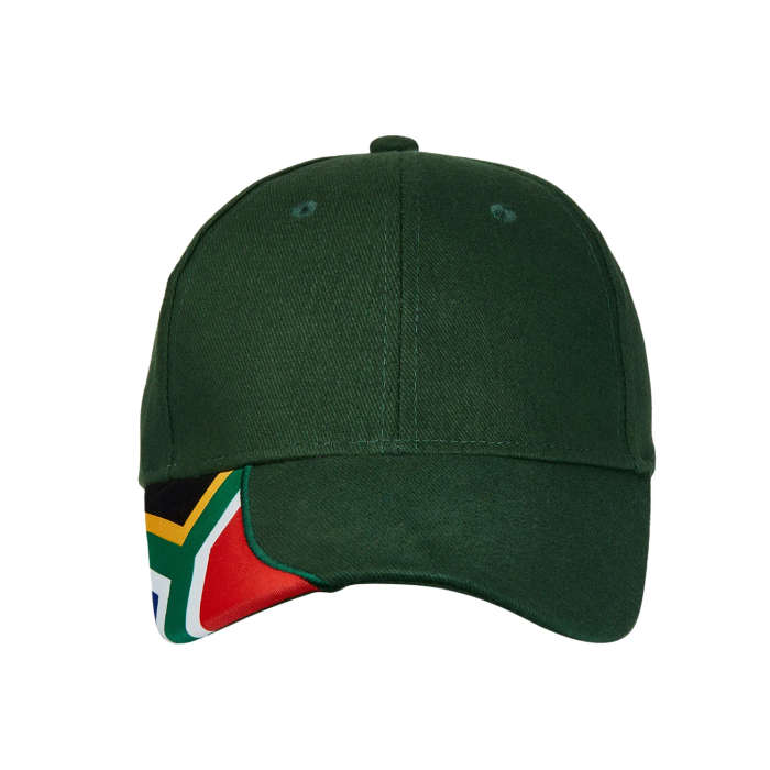 6 Panel Cap - Cotton - SA Flag National