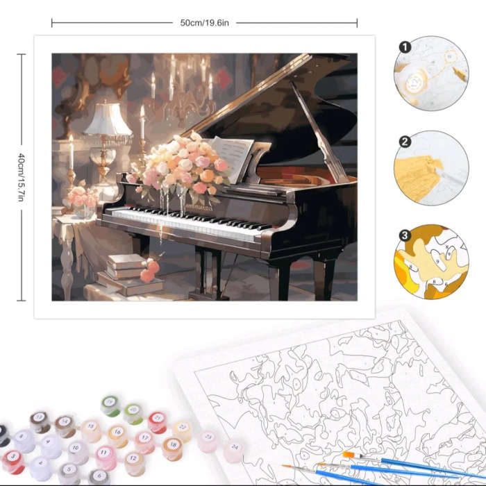 Paint by Numbers: Piano Still Life