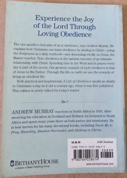 A Life of Obedience - Andrew Murray