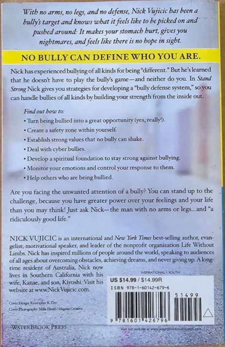 Stand Strong: You Can Overcome Bullying - Nick Vujicic