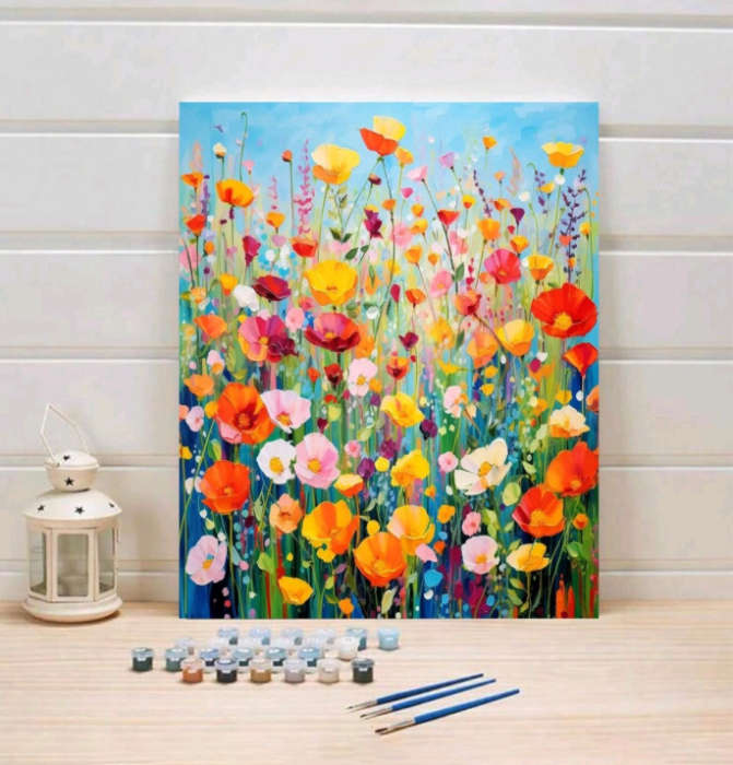 Paint by Numbers: Splash of Flowers