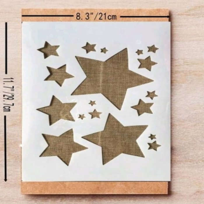 PVC Stencil: 1pc A4 Five-Pointed Star
