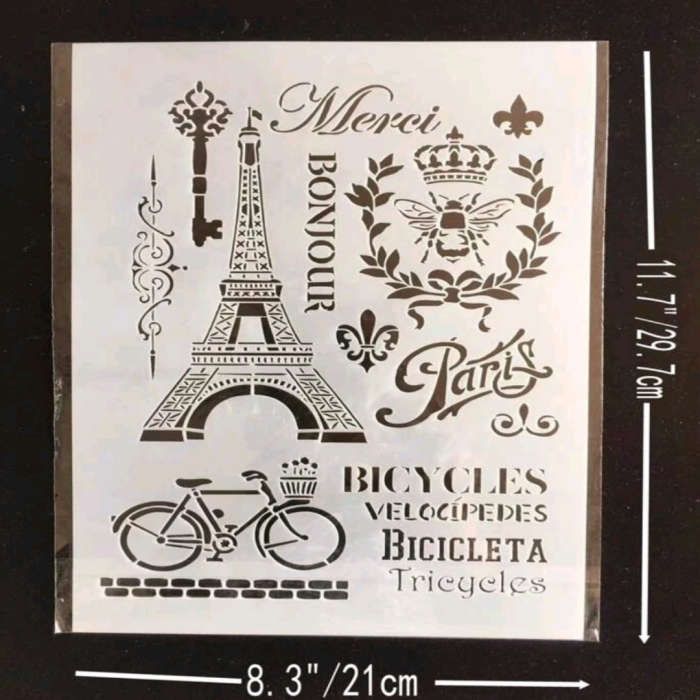 PVC Stencil: 1pc Paris Themed