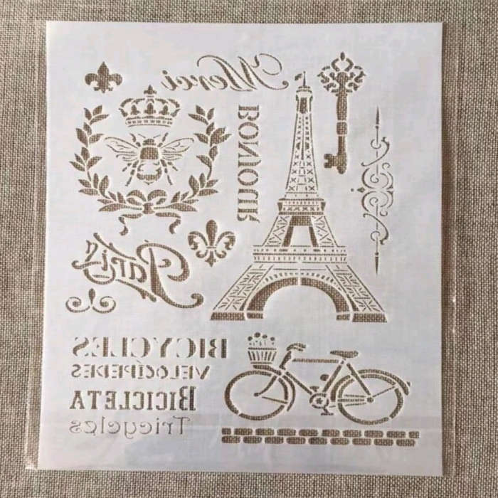 PVC Stencil: 1pc Paris Themed