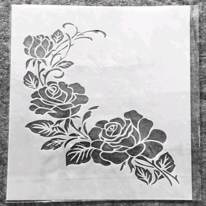 PVC Stencil: 1pc Rose Design