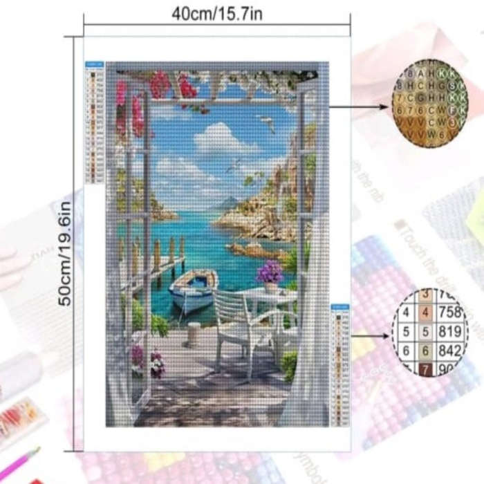 Diamond Dotting: Seaside View
