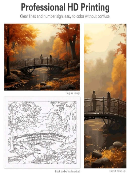 Paint by Numbers: Autumn Scenery