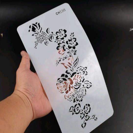 PVC Stencil: 1pc Mixed Flowers