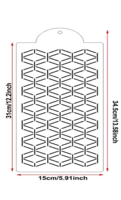 PVC Stencil: 1pc Geometric Stencil