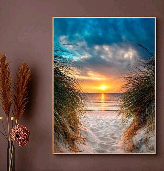 Diamond Dotting: Golden Sunset Beach
