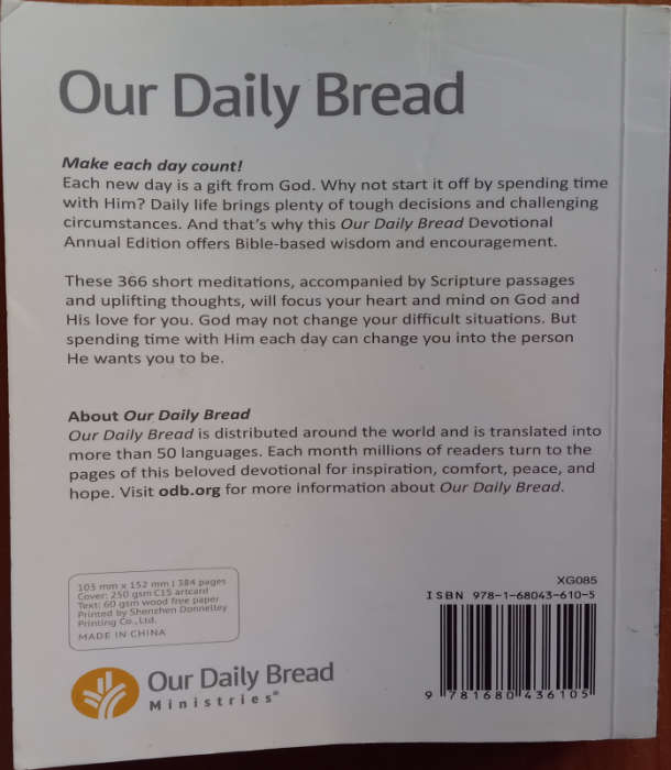 Our Daily Bread 2020 Annual Edition Second-Hand Book