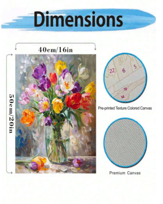 Paint by Numbers: Colourful Flowers in a Jar